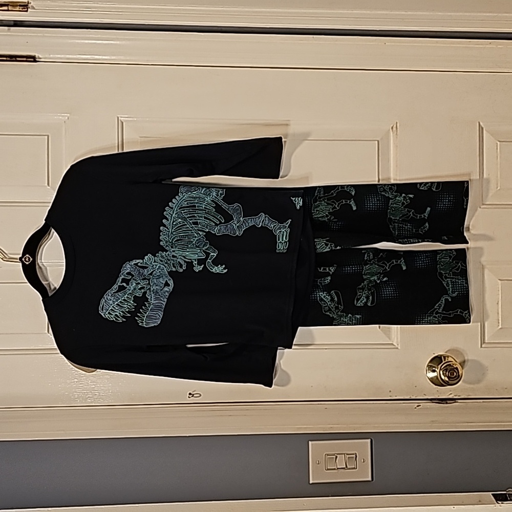 T-Rex skeleton pajamas